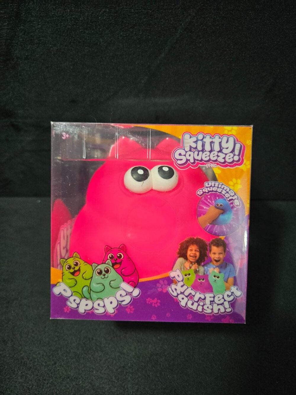PFNG Kitty Squeeze Giant Pink Cat Squishy Stress Ball Fidget Toy NIB